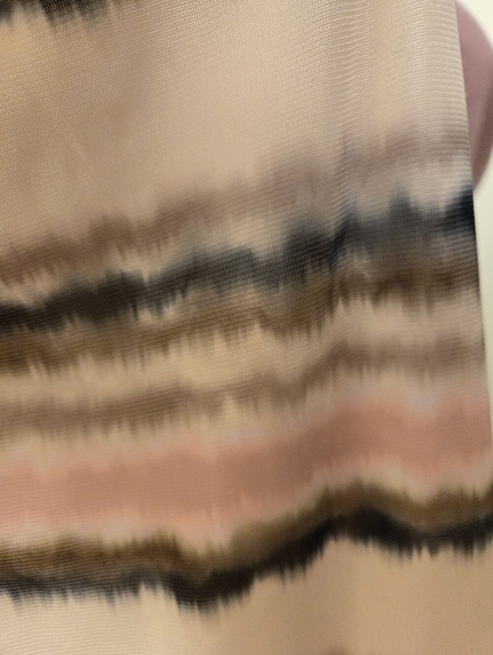 Hansel&Gretel One shoulder mesh Midi Dress, Size M, Soft Pink, Blue, Gray Print - Picture 3 of 8